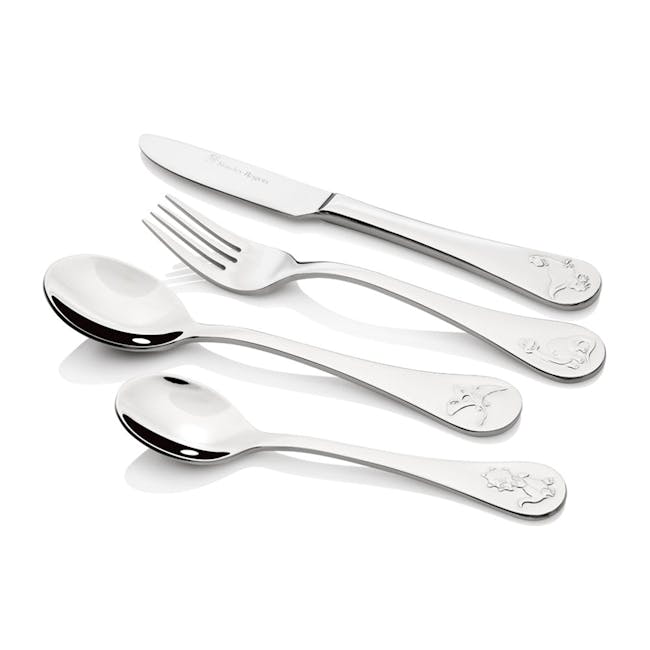 Stanley Rogers Children's Cutlery Dinosaurs 4Pc Set - 1 - silverware set, stainless steel utensils, elegant dinnerware