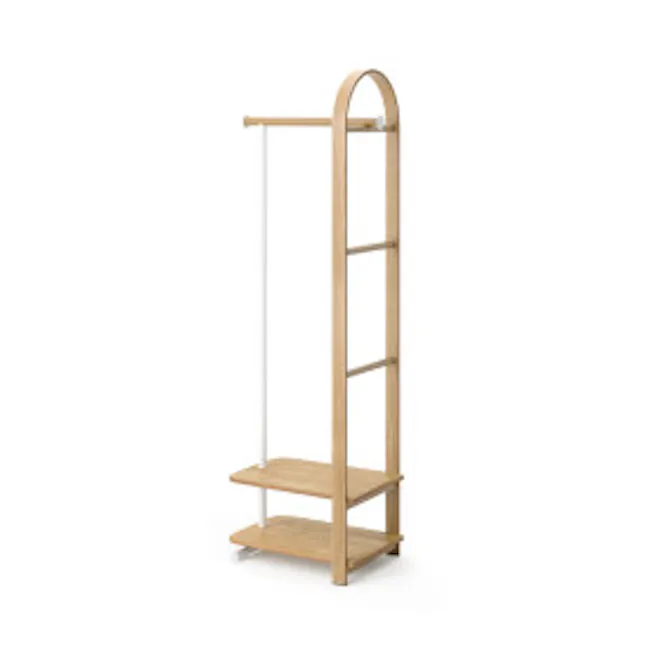 Bellwood Coat Rack - White/Natural - 4