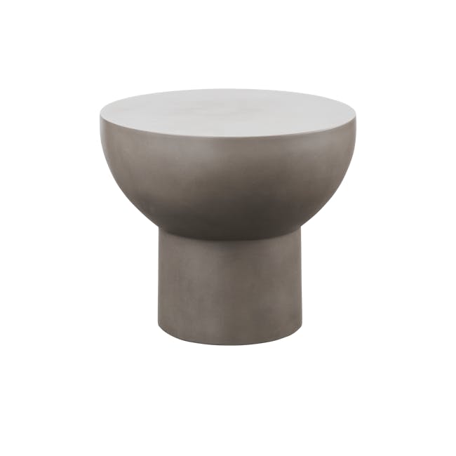 Ares Round Concrete Coffee Side Table - 0