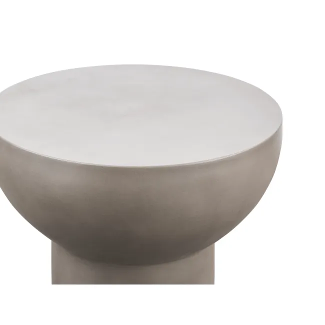 Ares Round Concrete Coffee Side Table - 2 - Modern minimalist design, smooth surface, rounded edges, abstract art
