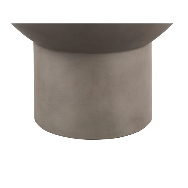 Ares Round Concrete Coffee Side Table - 3 - Modern minimalist sculpture, matte gray finish, sleek design, abstract art