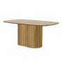 Bolton Dining Table 1.8m in Oak with 4 Fabian Armchairs in Dolphin Grey - 3