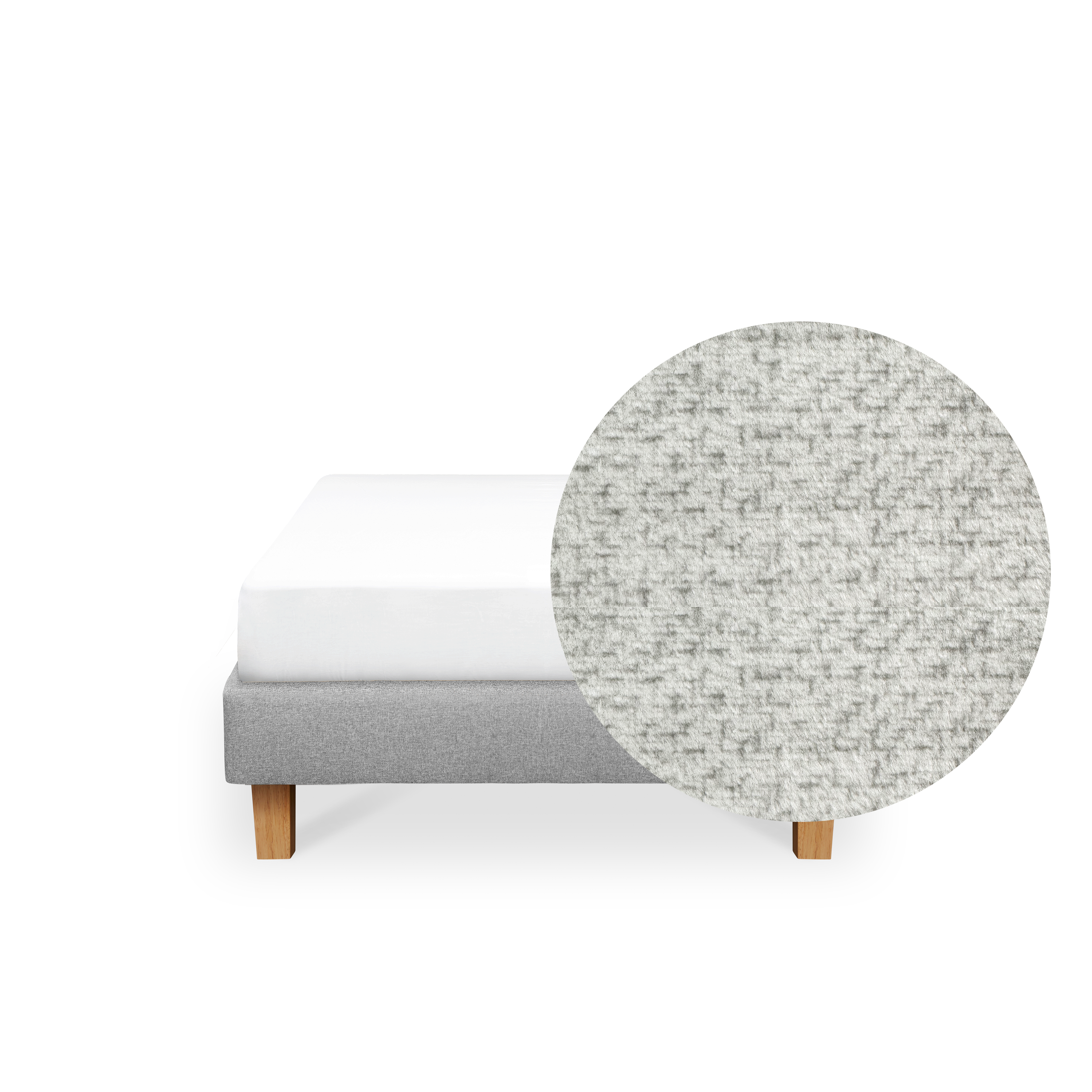 ESSENTIALS Single Divan Bed - Linen (Pet Friendly)