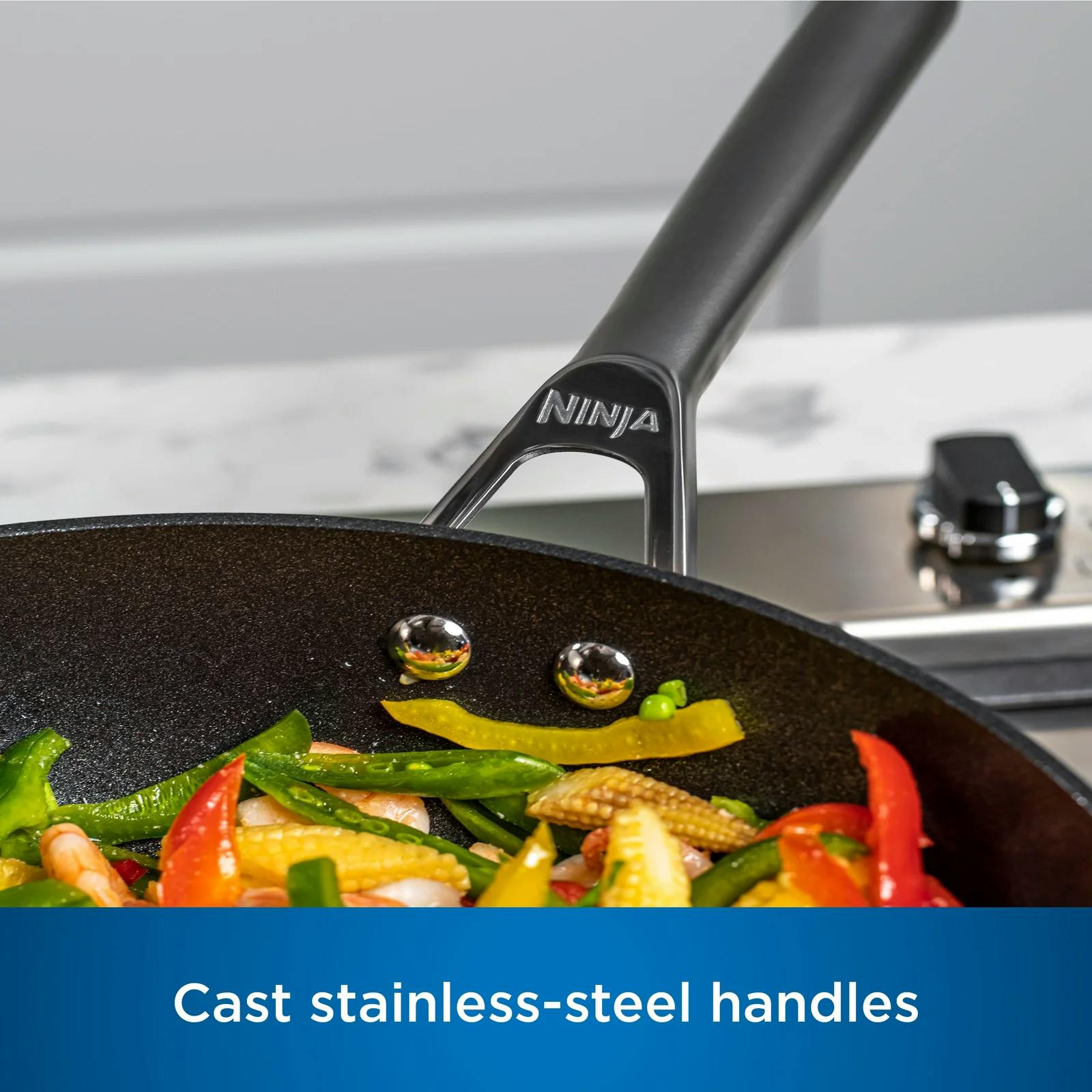 Ninja ZEROSTICK Stainless Steel 2-Piece Frying Pan Set