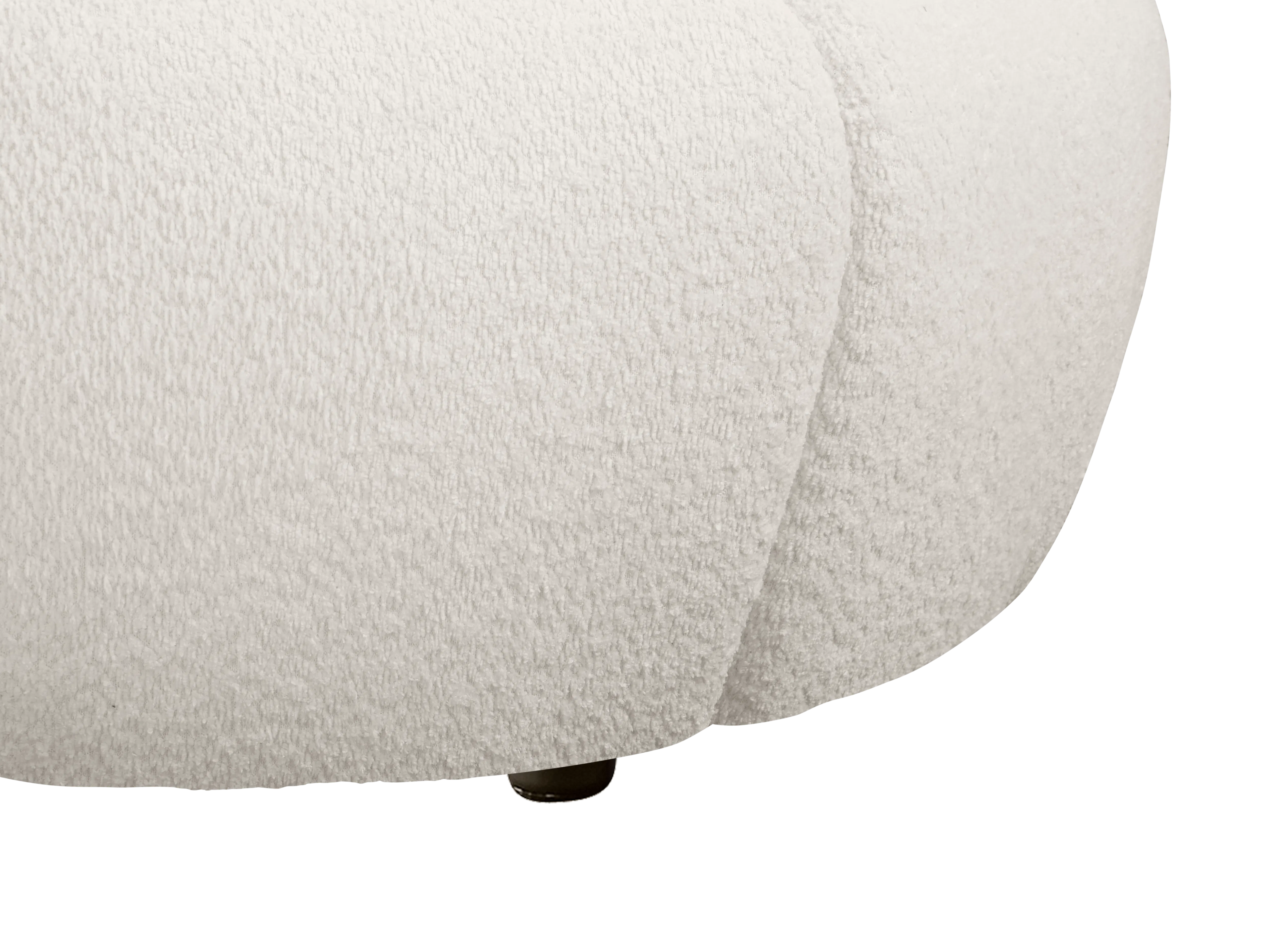 Tara 4 Seater Corner Extended Sofa - Beige - 15 - Soft, fluffy texture, White, textured fabric, Cozy, plush appearance