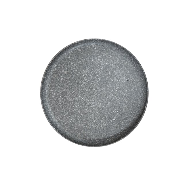 Sonite Husk Logan Plate 15cm - Shadow Oak (Set of 4) - 1 - Round, matte, textured, dark gray, ceramic, non-stick, flat