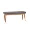Fabian Bench 1.1m - Natural, Oyster Grey (Fabric)