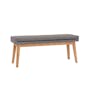 Fabian Bench 1.1m - Natural, Oyster Grey (Fabric) - 6