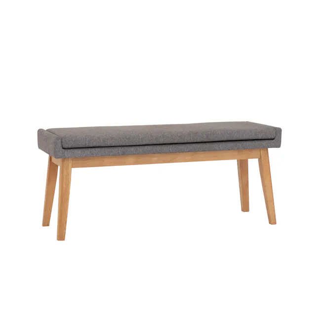 Fabian Bench 1.1m - Natural, Oyster Grey (Fabric) - 7