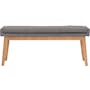Fabian Bench 1.1m - Natural, Oyster Grey (Fabric) - 2
