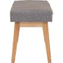 Fabian Bench 1.1m - Natural, Oyster Grey (Fabric) - 3
