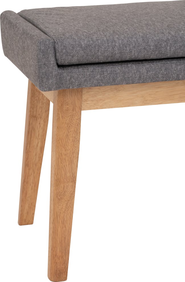 Fabian Bench 1.1m - Natural, Oyster Grey (Fabric) - 4