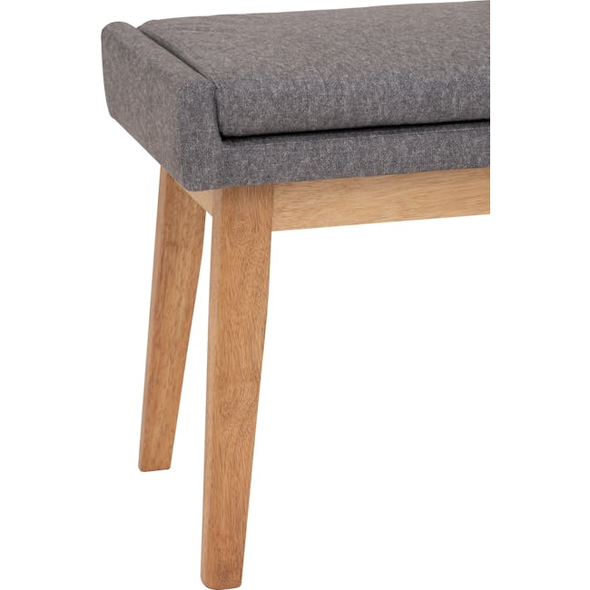 Fabian Bench 1.1m - Natural, Oyster Grey (Fabric) - 4