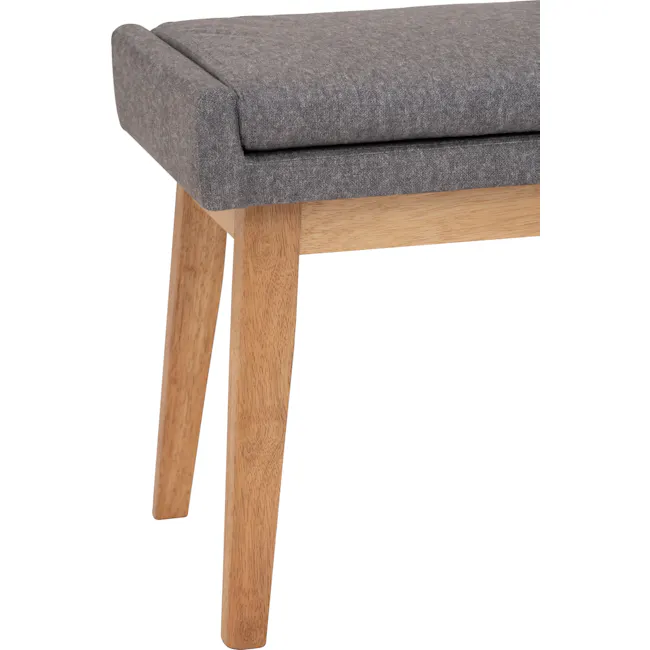 Fabian Bench 1.1m - Natural, Oyster Grey (Fabric) - 5