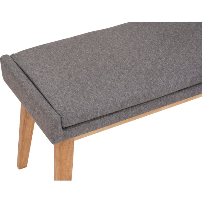 Fabian Bench 1.1m - Natural, Oyster Grey (Fabric) - 5