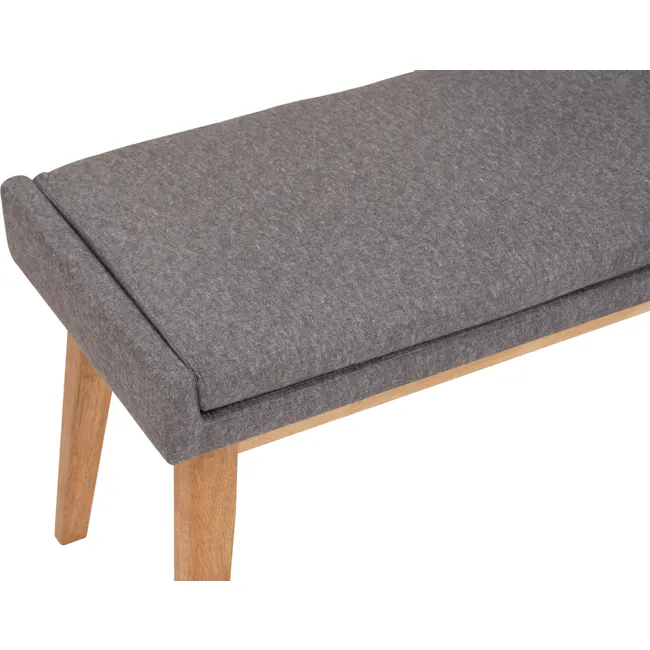 Fabian Bench 1.1m - Natural, Oyster Grey (Fabric) - 6