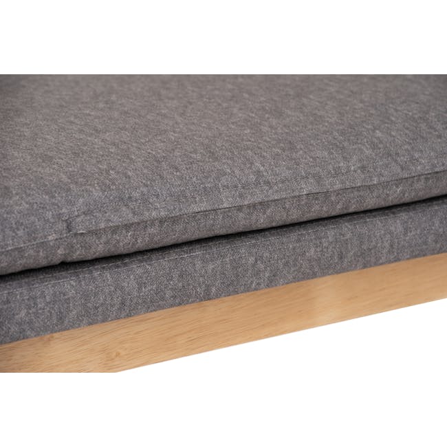 Fabian Bench 1.1m - Natural, Oyster Grey (Fabric) - 7