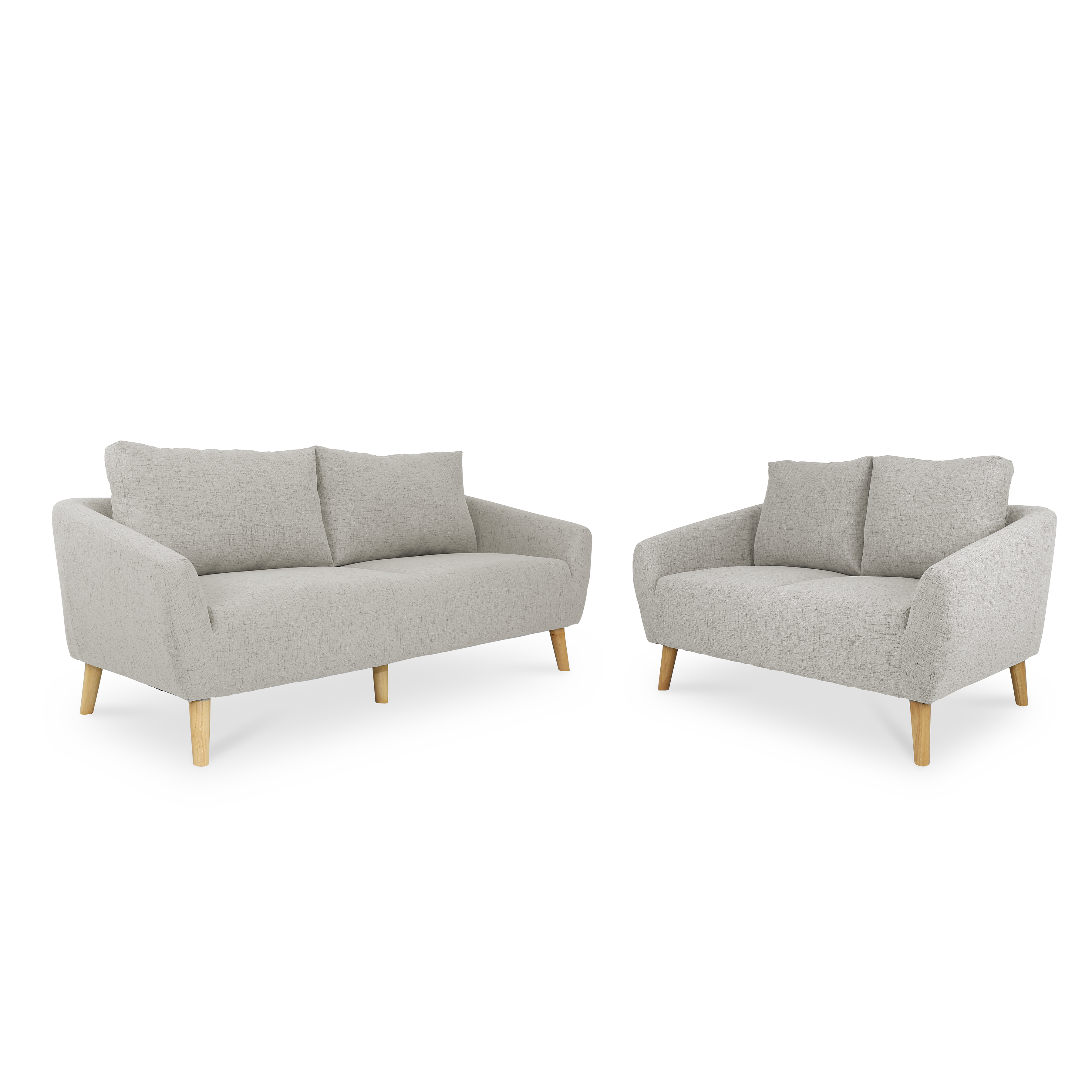 Hana 3 Seater Sofa with Hana 2 Seater Sofa - Sand - Image 1