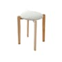 Annzy Stackable Stool - Linen White - 0