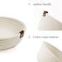 Zahara Cotton Rope Basket - White (Set of 3) - 4