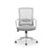 Lewis Mid Back Office Chair - White, Grey