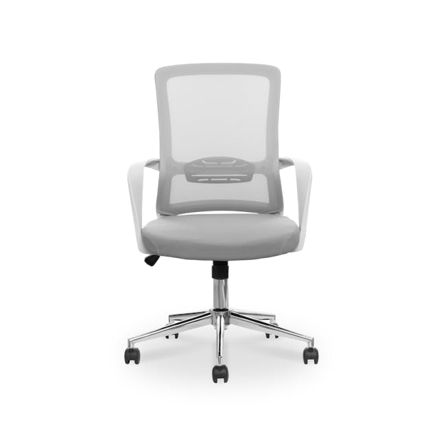 Lewis Mid Back Office Chair - White, Grey - 0
