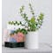 Faux Eucalyptus with Planter on Stand 32 cm - White, Brass Legs - 1