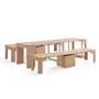 Flexi-Table Extendable Dining Table with Extendable Bench 0.6m-2.8m - Natural - 7