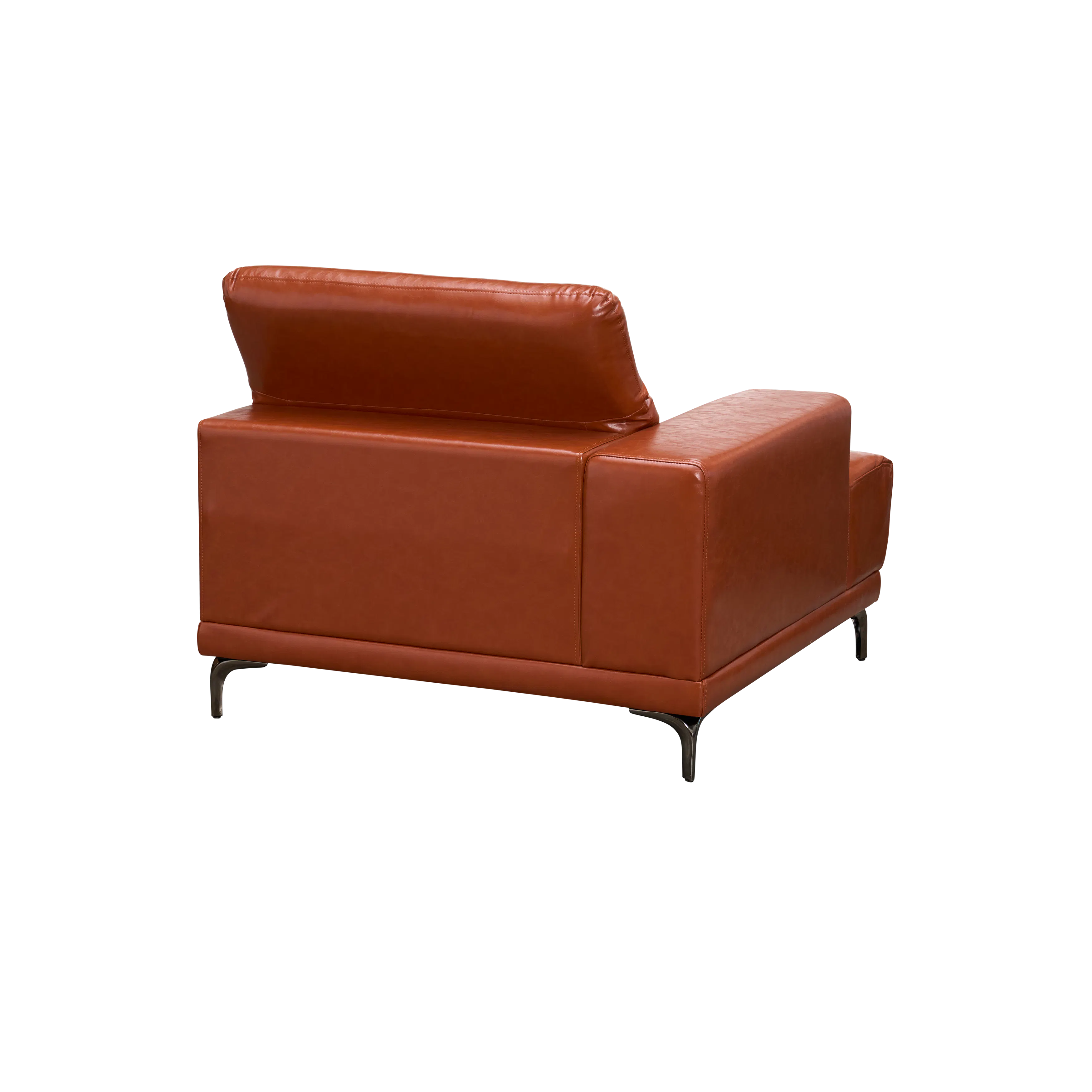 Lorney Left Arm Sofa with Adjustable Headrest - Camel (Faux Leather) - 30