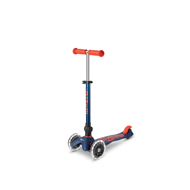 Micro Mini Deluxe Foldable LED Scooter - Navy Blue (Age 1-5) - 1