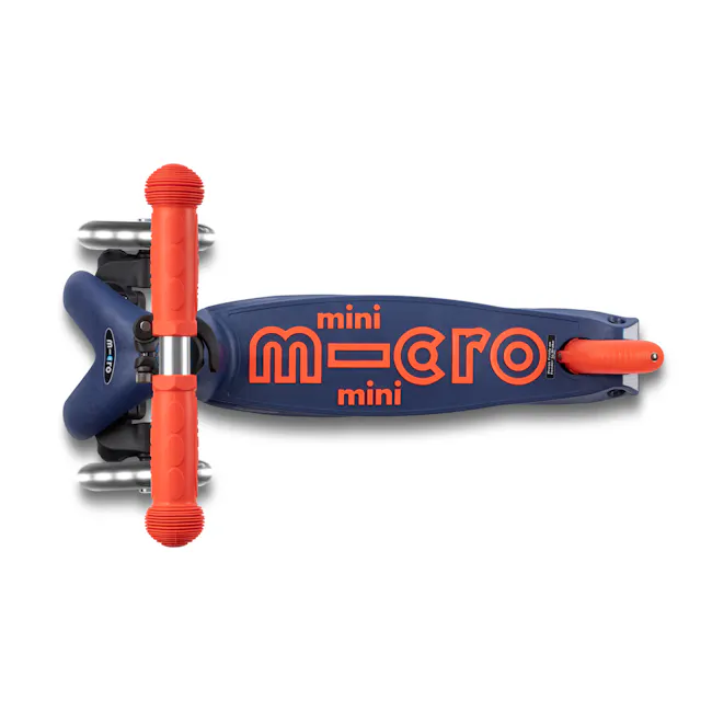 Micro Mini Deluxe Foldable LED Scooter - Navy Blue (Age 1-5) - 4