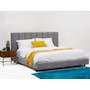 Elliot King Bed in Gray Owl with 2 Lewis Bedside Tables in Grey, Oak - 1