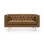 Cadencia 3 Seater Sofa with Cadencia 2 Seater Sofa - Tan (Faux Leather) - 1