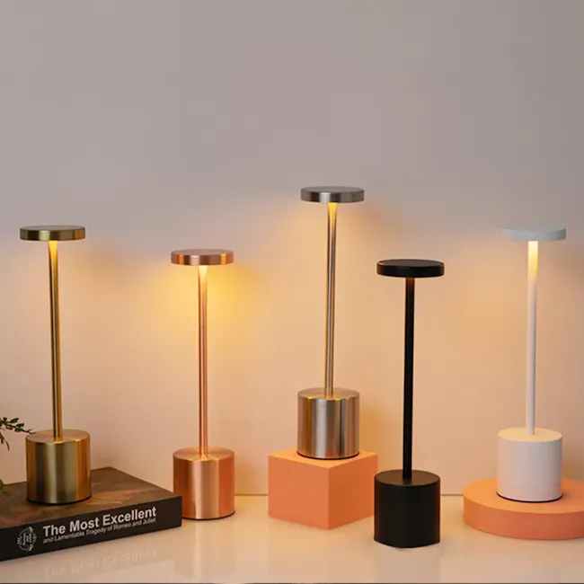 Silas Rechargeable Touch Mode LED Table Lamp - Silver - 12