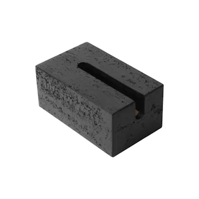 Xeno Travertine Tissue Box - Black