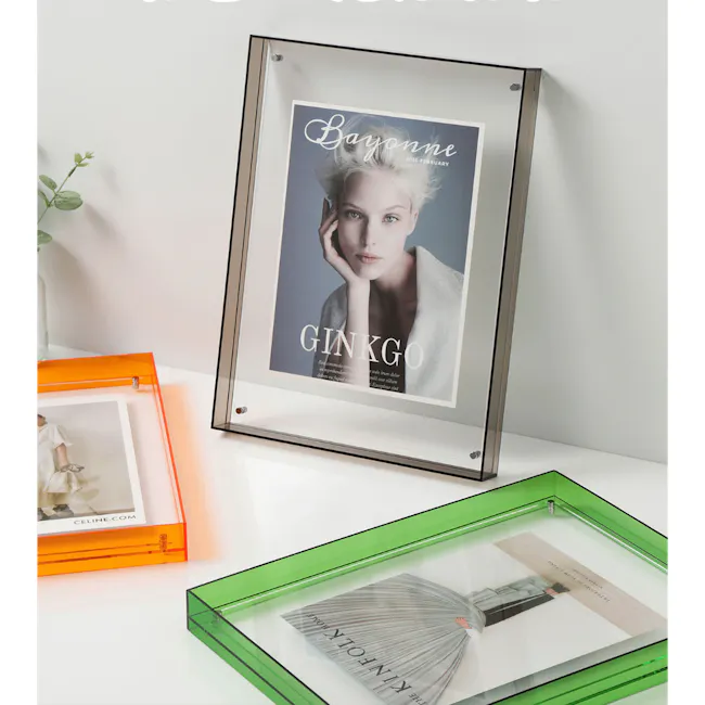 Mona Tinted Border Acrylic Frame - Orange (2 Sizes) - 10