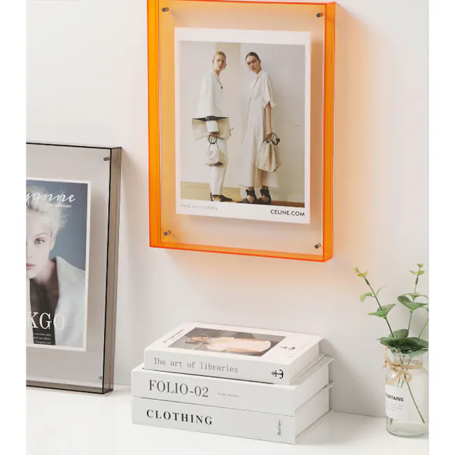 Mona Tinted Border Acrylic Frame - Orange (2 Sizes) - 4