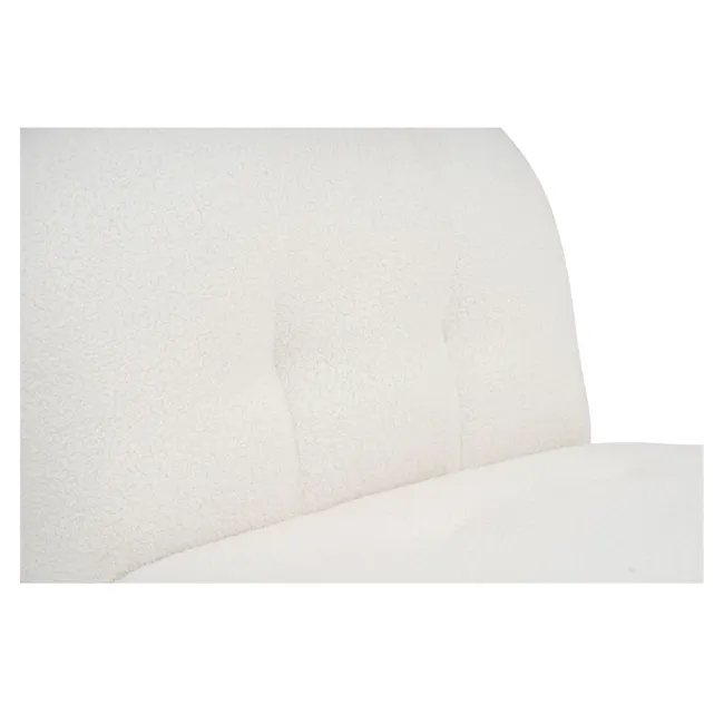 Leila Lounge Chair - Cream White - 10 - Creamy white, soft fabric, plush texture, fluffy comforter, cozy throw, luxurious