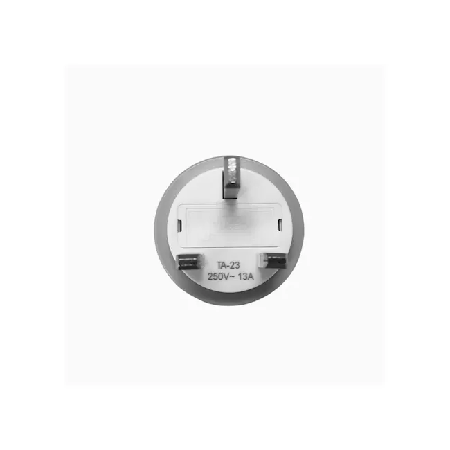 SOUNDTEOH Universal Travel Adaptor - 2 - Fused socket, 250V, 13A, TA-23, metal housing, round design, power outlet