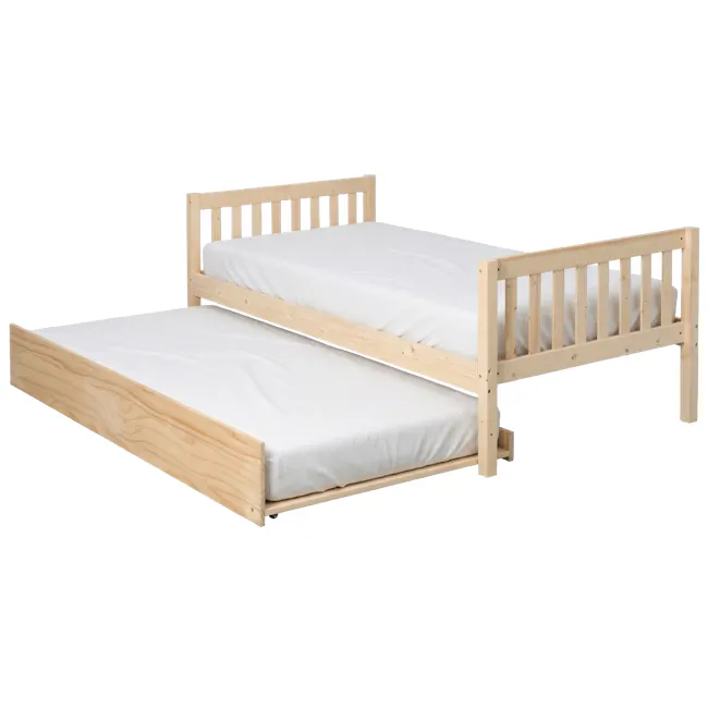 Miko Single Trundle Bed - Natural - 1