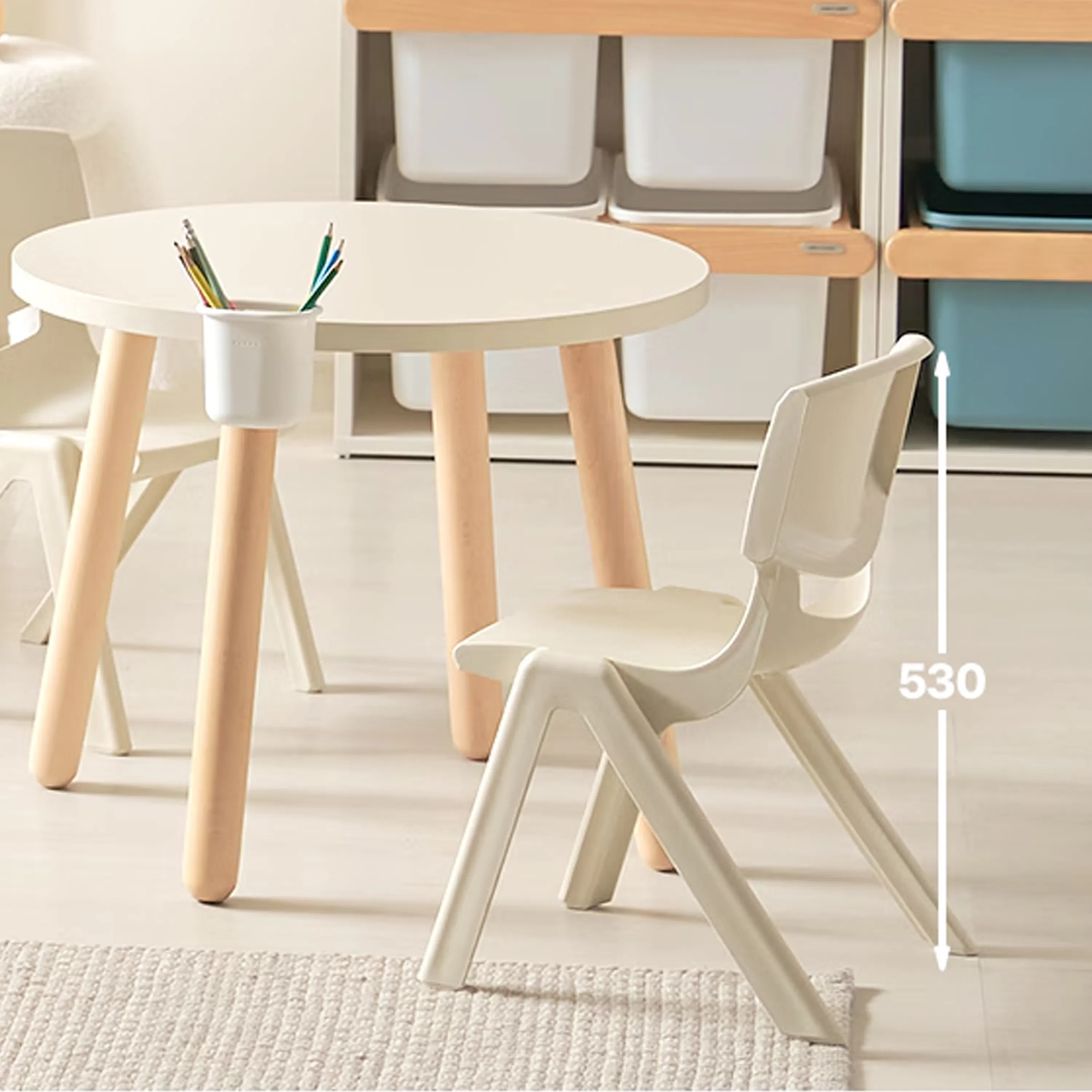 Ethan Kids Chair - Cream (Set of 2) - 7