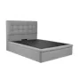 ESSENTIALS King Headboard Storage Bed - Oat (Eco Clean Fabric) - 7