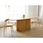 Bolton Dining Table 2m in Oak with 4 Anneli Dining Armchairs in Grey - 2