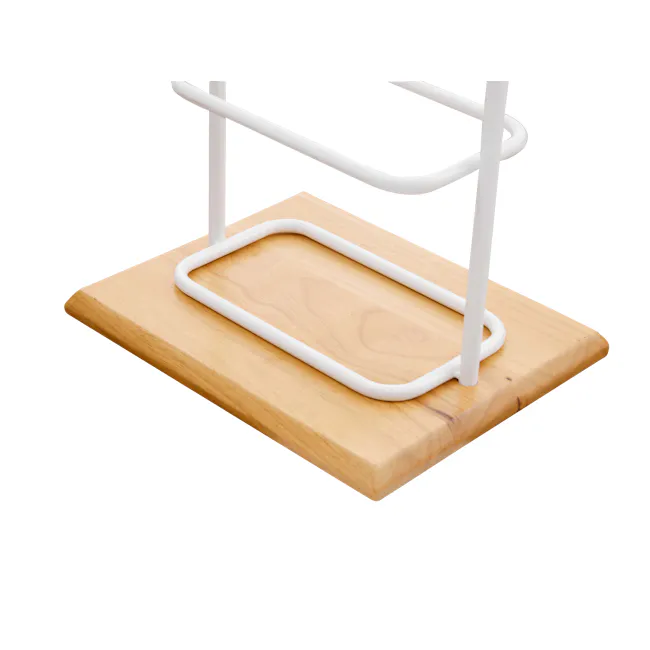 Chester Shoe Rack - White, Natural - 6 - Wooden cutting board, white kitchen utensil, kitchen tool, kitchen appliance