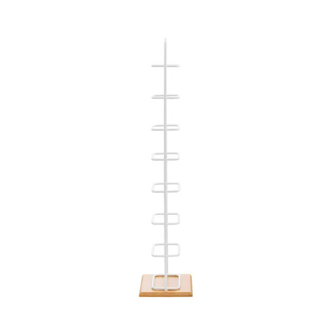 Chester Shoe Rack - White, Natural - 4 - Clear, modern, minimalist, white, sleek, contemporary, industrial, functional