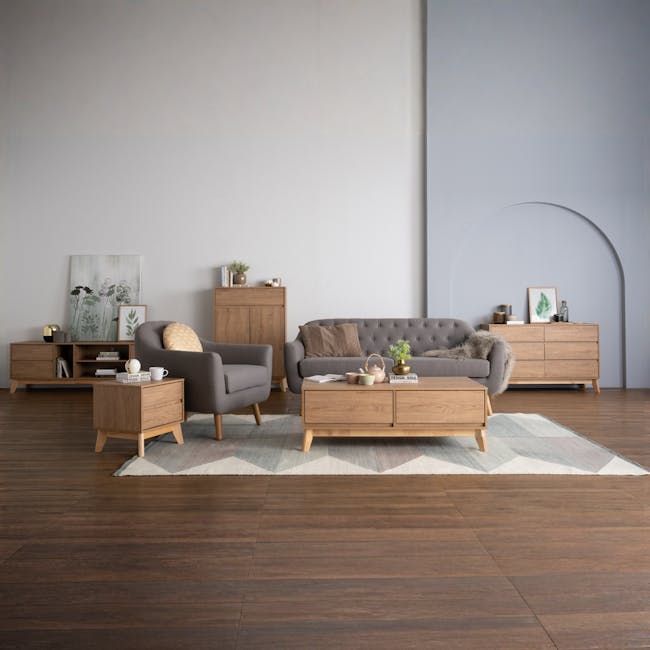 Herschel Tall Sideboard 0.8m - Natural - 5