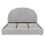 Aspen King Storage Bed in Ice Grey with 2 Leland Twin Drawer Bedside Tables - 4