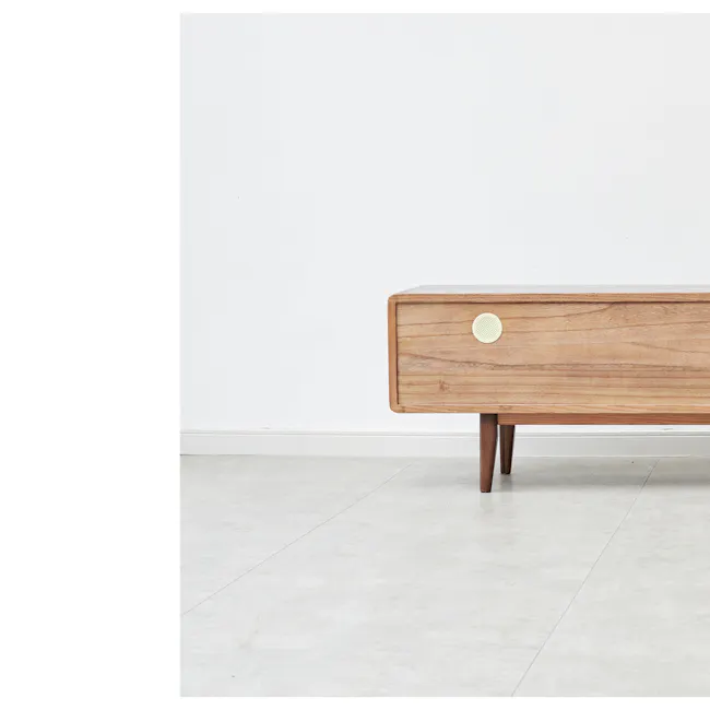 Lucia TV Console 1.5m - 6 - Wooden side table, minimalist design, natural wood finish, rectangular shape, wooden legs, small