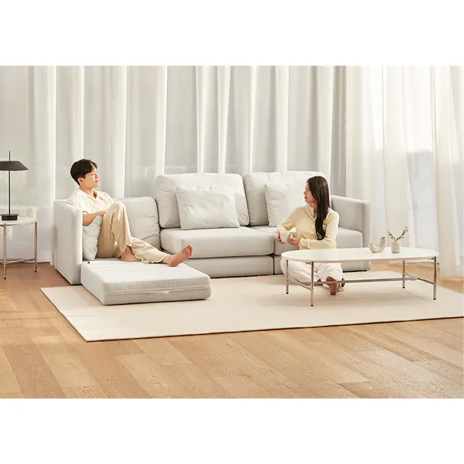 Mara 4 Seater Sofa Bed - Ivory (Aquatex Fabric) - 3
