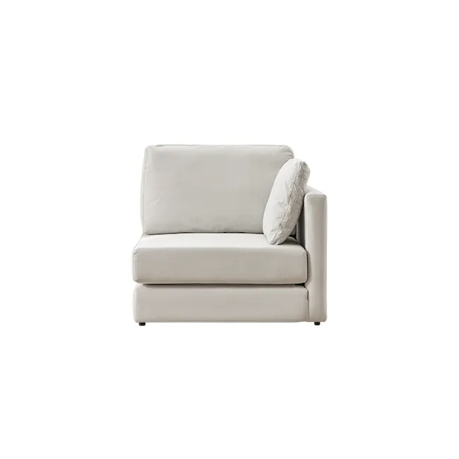 Mara Modular Right Arm Sofa Bed - Ivory (Aquatex Fabric) - 1